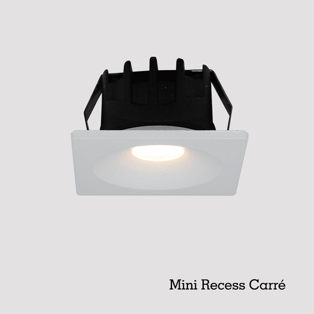 IP20 Square White And Black Mini Recess Indirect Lights For Villa Residential Hotel Ambient Lighting