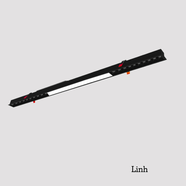 Linh Ultra Anti Glare Recessed Linear Light Slim Grille Light High End Indoor Office Lighting