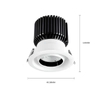 Diome Anti-Glare Led Small High Efficiency Downlight Hotel Living Room Porch Ceiling Wall RecWasher Light Essed Led Lighting